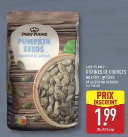 ALDI TASTY PLANET GRAINES DE COURGES offre
