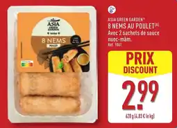 ALDI ASIA GREEN GARDEN 8 NEMS AU POULET offre