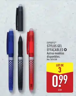 ALDI EXPERTIZ STYLOS GEL EFFAÇABLES offre