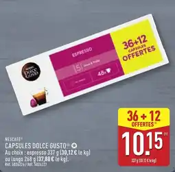 ALDI NESCAFÉ CAPSULES DOLCE GUSTO offre