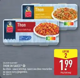ALDI GOLDEN SEAFOOD THON EN SAUCE offre