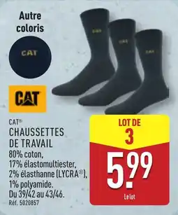 ALDI CAT CHAUSSETTES DE TRAVAIL offre
