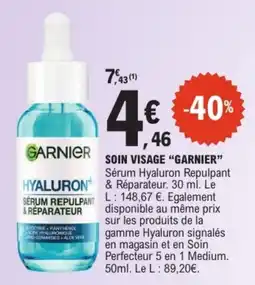E.Leclerc GARNIER HYALURON+ SÉRUM REPULPANT & RÉPARATEUR offre