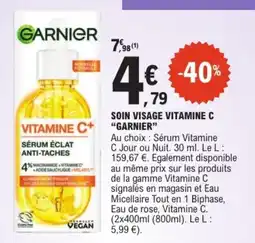 E.Leclerc Garnier soin visage vitamine c offre