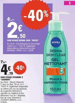 E.Leclerc Nivea derma skin clear gel nettoyant offre