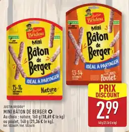 ALDI Justin Bridou Mini Bâton de Berger offre