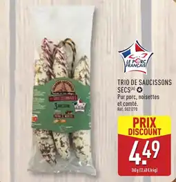 ALDI Le Porc Français Trio de saucissons secs offre