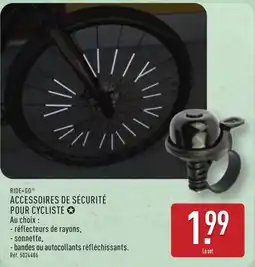 ALDI RIDE+GO ACCESSOIRES DE SÉCURITÉ POUR CYCLISTE offre