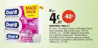 E.Leclerc Oral-B DENTIFRICE offre