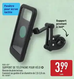 ALDI RIDE+GO SUPPORT DE TÉLÉPHONE POUR VÉLO offre