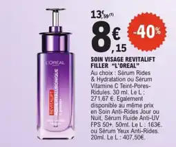 E.Leclerc L'OREAL SOIN VISAGE REVITALIFT FILLER offre