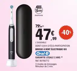 E.Leclerc Oral-B Brosse à dent électrique iO3 offre