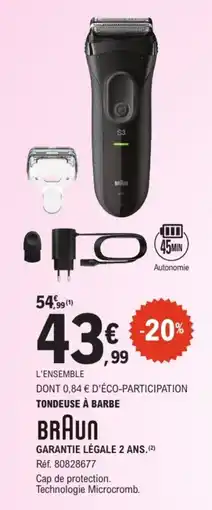 E.Leclerc BRAUN TONDEUSE À BARBE offre
