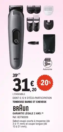 E.Leclerc BRAUN Tondeuse barbe et cheveux offre
