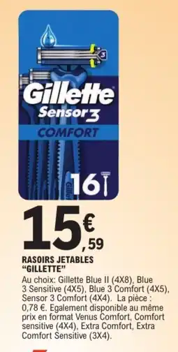 E.Leclerc Gillette Rasoirs jetables offre