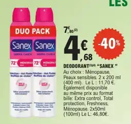 E.Leclerc Sanex DEODORANT offre