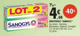 E.Leclerc Sanogyl dentifrice offre