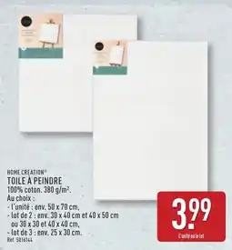 ALDI HOME CREATION TOILE À PEINDRE offre