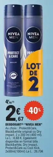 E.Leclerc NIVEA MEN DEODORANT offre