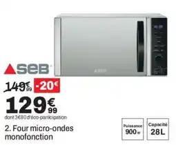 BUT SEB Four micro-ondes monofonction offre