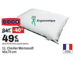 BUT DODO Oreiller Mémosoft offre