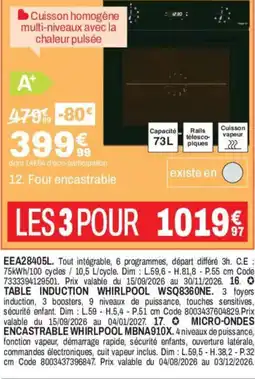 BUT Whirlpool Four encastrable offre