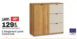 BUT Unik Rangement 1 porte 3 tiroirs offre