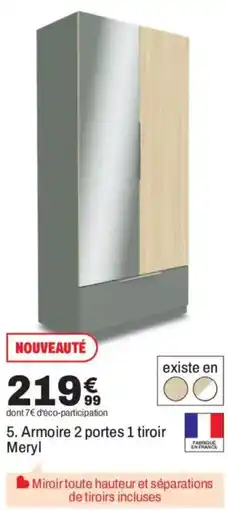 BUT Meryl Armoire 2 portes 1 tiroir offre