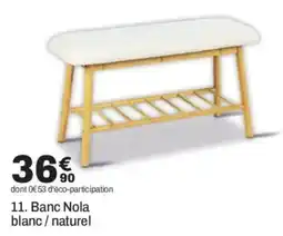 BUT Banc Nola blanc / naturel offre