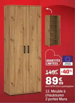 BUT Mara Meuble à chaussures 2 portes offre