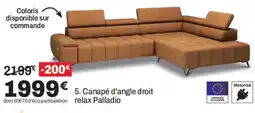 BUT Palladio Canapé d'angle droit relax offre
