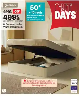 BUT Dreaméa Sommier coffre Wana offre