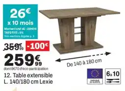 BUT Lexie Table extensible offre