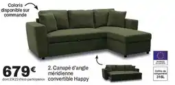 BUT Happy Canapé d'angle méridienne convertible offre