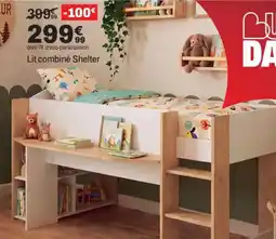 BUT Shelter Lit combiné offre