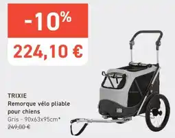 Tom&Co TRIXIE Remorque vélo pliable pour chiens offre
