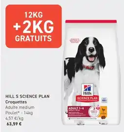 Tom&Co Hill's Science Plan Croquettes Adulte medium Poulet* - 14kg offre