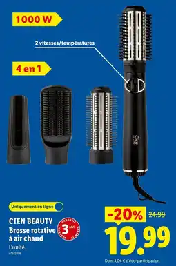 Lidl Cien beauty brosse rotative à air chaud offre
