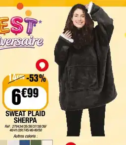La Foir'Fouille SWEAT PLAID SHERPA offre