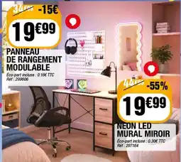 La Foir'Fouille PANNEAU DE RANGEMENT MODULABLE offre