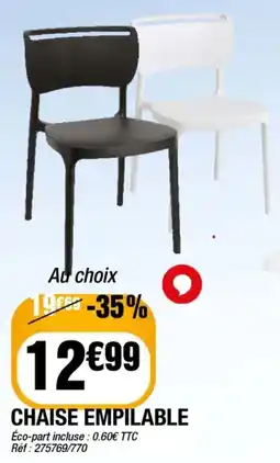 La Foir'Fouille CHAISE EMPILABLE offre