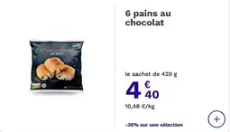 Picard Piper 6 Pains au chocolat offre