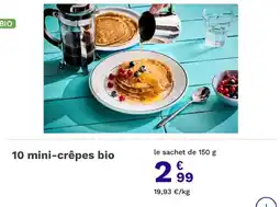 Picard 10 mini-crêpes bio offre