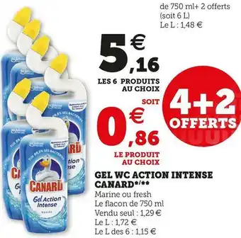 Super U Canard gel wc action intense* offre