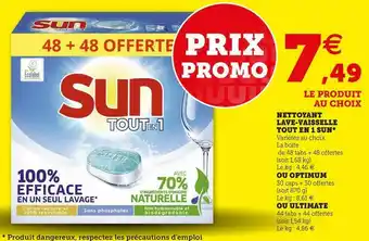 Super U Sun nettoyant lave-vaisselle tout en 1* offre