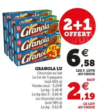 Super U Lu granola offre