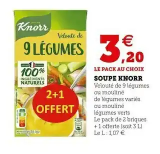 Super U Knorr soupe offre