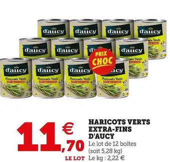 Super U D'aucy haricots verts extra-fins offre