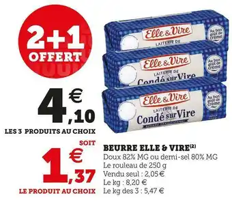 Super U Elle & vire beurre offre