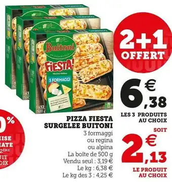 Buitoni pizza fiesta surgelee